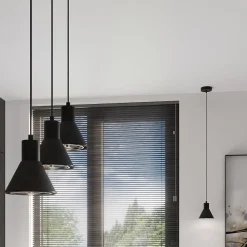 Lampe suspendue en acier 1 ampoule 4000K - 14x14x120cm Sollux