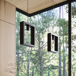 Lampe suspendue en acier/bois 1 lampes 24x8x133cm Sollux