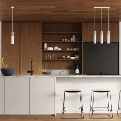 Lampe suspendue en acier/béton 2 lampes 30x6x90cm Sollux