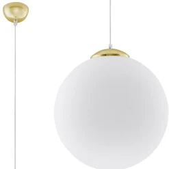 Lampe suspendue en acier/verre 1 ampoule 4000K - 40x40x130cm Sollux