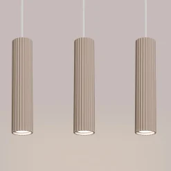 Lampe suspendue en aluminium 3 lampes 45x6.5x98cm Sollux