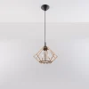 Lampe suspendue en bois 1 lampes 27.5x27.5x90cm Sollux