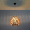 Lampe suspendue en bois 1 lampes 40x40x110cm Sollux