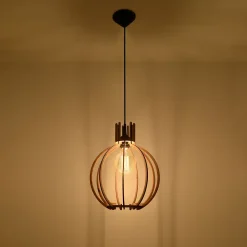 Lampe suspendue en bois 1 lampes 28x17x100cm Sollux
