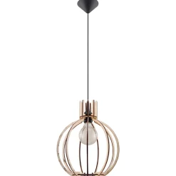 Lampe suspendue en bois 1 lampes 28x17x100cm Sollux