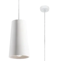 Lampe suspendue en céramique 1 ampoule 4000K - 16x16x128cm Sollux