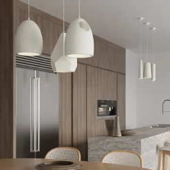 Lampe suspendue en céramique 1 ampoule 3000K - 30x30x122cm Sollux