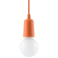 Lampe suspendue en PVC 1 ampoule 3000K - 9x9x90cm Sollux