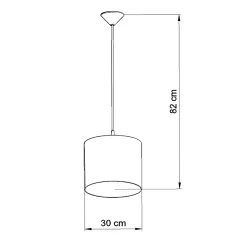 Lampe suspendue en PVC 1 ampoule 3000K - 30x30x82cm Sollux
