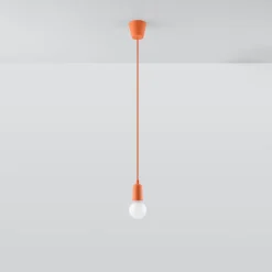 Lampe suspendue en PVC 1 lampes 9x9x90cm Sollux