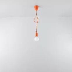 Lampe suspendue en PVC 1 lampes 9x9x90cm Sollux