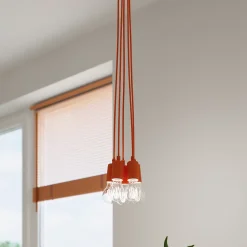 Lampe suspendue en PVC 1 lampes 9x9x90cm Sollux