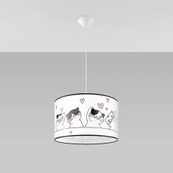 Lampe suspendue en PVC 1 lampes 40x40x95cm Sollux