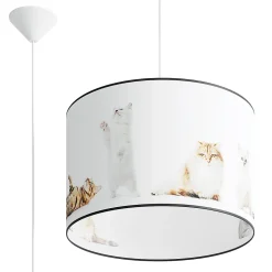 Lampe suspendue en PVC 1 lampes 40x40x95cm Sollux