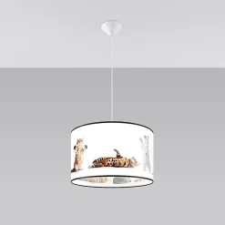 Lampe suspendue en PVC 1 lampes 40x40x95cm Sollux