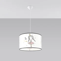 Lampe suspendue en PVC 1 lampes 40x40x95cm Sollux