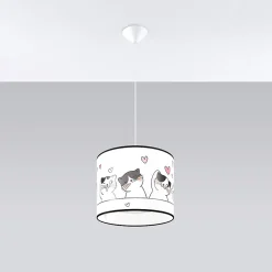 Lampe suspendue en PVC 1 lampes 30x30x95cm Sollux