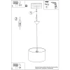 Lampe suspendue en PVC 1 lampes 40x40x82cm Sollux