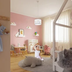 Lampe suspendue en PVC 1 lampes 40x40x82cm Sollux