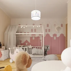 Lampe suspendue en PVC 1 lampes 40x40x82cm Sollux