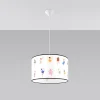 Lampe suspendue en PVC 1 lampes 40x40x95cm Sollux
