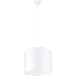 Lampe suspendue en tissu/PVC 1 ampoule 3000K - 30x30x88cm Sollux