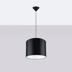 Lampe suspendue en tissu/PVC 1 ampoule 3000K - 30x30x88cm Sollux