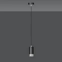 Lampe suspendue FUMIKO 1 BL/CHROME, Emibig Lighting, Fabriqué en EU