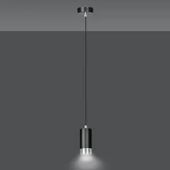 Lampe suspendue FUMIKO 1 BL/CHROME, Emibig Lighting, Fabriqué en EU
