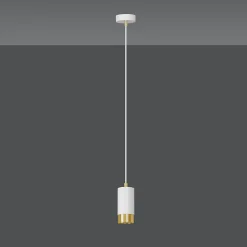 Lampe suspendue FUMIKO 1 WH/GOLD, Emibig Lighting, Fabriqué en EU