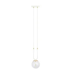 Lampe suspendue GLAM 1 WHITE/TRANSPARENT, Emibig Lighting, Fabriqué en EU