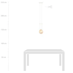 Lampe suspendue GLAM 1 WHITE/MIODOWY, Emibig Lighting, Fabriqué en EU