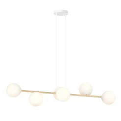 Lampe suspendue GRAVITY 6 WH GOLD, Emibig Lighting, Fabriqué en EU