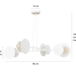 Lampe suspendue IDEA 4 WHITE, Emibig Lighting, Fabriqué en EU