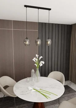 Lampe suspendue ISTAR 3 BL GRAFIT, Emibig Lighting, Fabriqué en EU