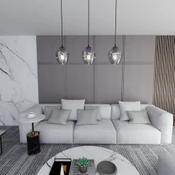 Lampe suspendue ISTAR 3 BL GRAFIT, Emibig Lighting, Fabriqué en EU