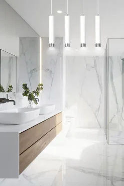 Lampe suspendue KIBO 4 WH/CHROME, Emibig Lighting, Fabriqué en EU