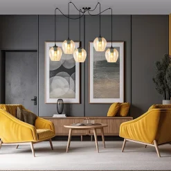 Lampe suspendue LEVEL 5 BL MIODOWY, Emibig Lighting, Fabriqué en EU