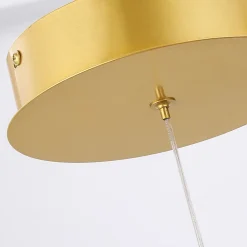 Lampe Suspendue Moderne Néon Ondulant SALSA avec Support Métal Doré - 360 - 45W - 4000K Blanc Neutre