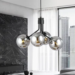 Lampe suspendue NOVA 4 BLACK/GRAFIT, Emibig Lighting, Fabriqué en EU