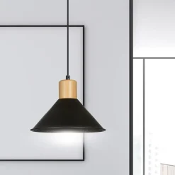 Lampe suspendue ROWEN 1 BLACK, Emibig Lighting, Fabriqué en EU