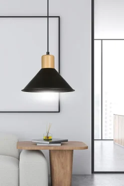 Lampe suspendue ROWEN 1 BLACK, Emibig Lighting, Fabriqué en EU