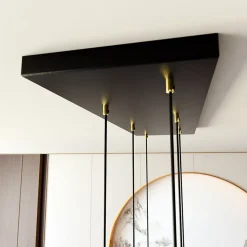 Lampe suspendue SELTER 6 GOLD, Emibig Lighting, Fabriqué en EU