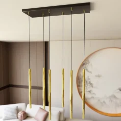 Lampe suspendue SELTER 6 GOLD, Emibig Lighting, Fabriqué en EU