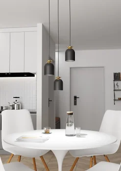 Lampe suspendue TARGET 3 BL PREM, Emibig Lighting, Fabriqué en EU