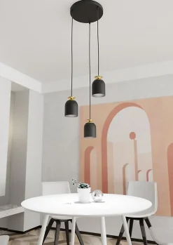 Lampe suspendue TARGET 3 BL PREM, Emibig Lighting, Fabriqué en EU