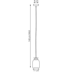 Lampe suspendue TARGET 1 BL, Emibig Lighting, Fabriqué en EU