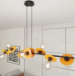 Lampe suspendue TOKEN 8 BL ORANGE , Emibig Lighting, Fabriqué en EU