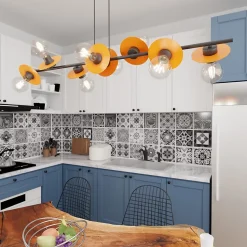 Lampe suspendue TOKEN 8 BL ORANGE , Emibig Lighting, Fabriqué en EU