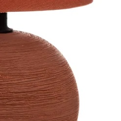 Lampe Timeo terracotta striée - céramique H25 cm - Atmosphera